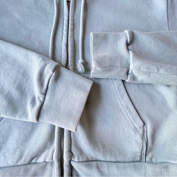 Brandy Melville Crystal Crop Hoodie O/S Green - Picture 8 of 8
